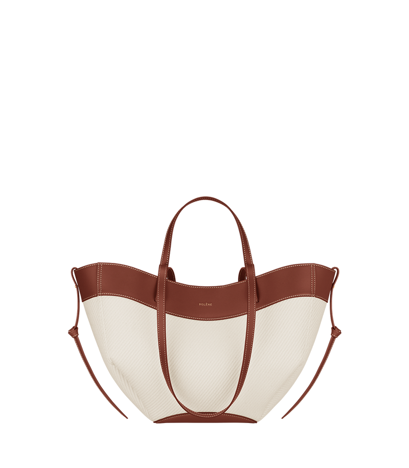 Polene Cyme Mini Cognac Canvas