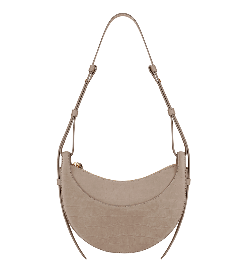 Polene Numero Dix Crocodile Nubuck Taupe