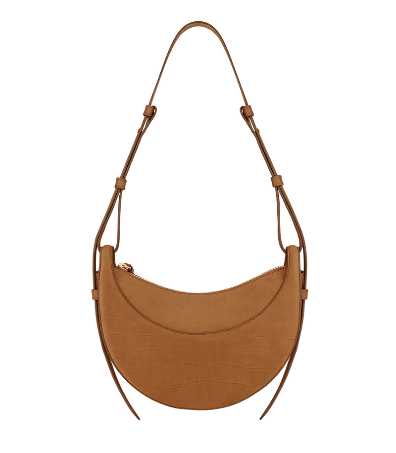 Polene Numero Dix Crocodile Nubuck Cinnamon
