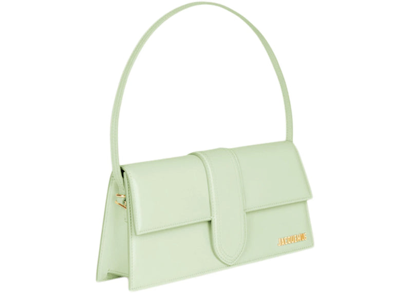 Jacquemus Le Bambino Long Flap Shoulder Bag Light Green