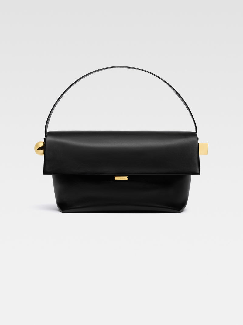 Jacquemus The Large Rond CarreLarge Folded Shoulder-Bag Black