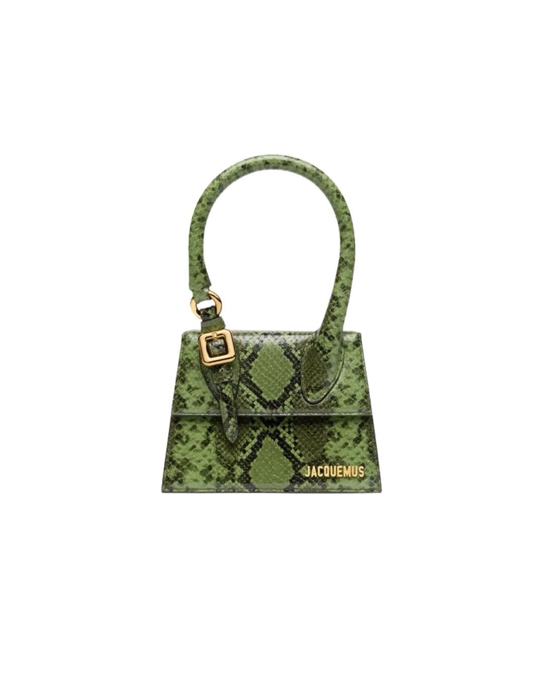 Jacquemus The Medium Chiquito With Buckle Signature Buckled Handbag Green
