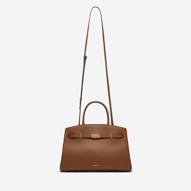 DeMellier The Midi Hudson tan small grain
