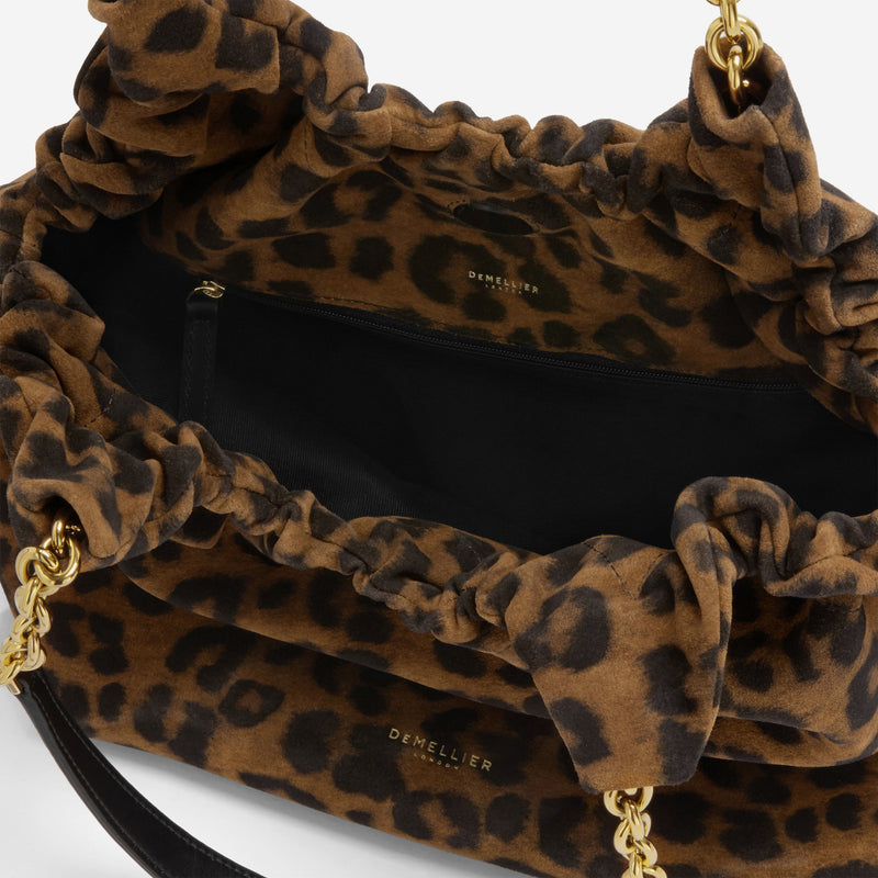 DeMellier The Miami leopard-effect suede & black smooth