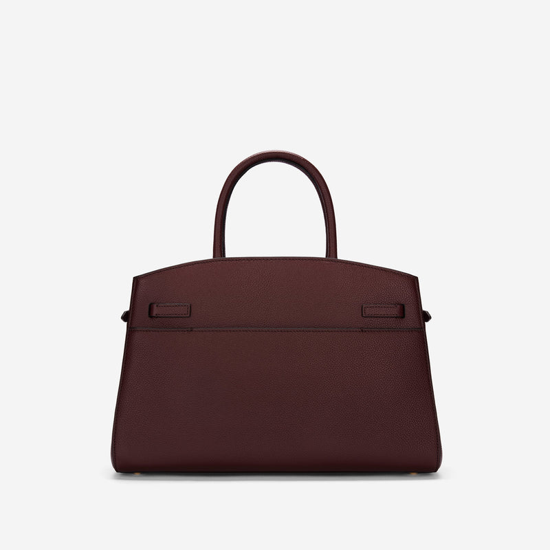 DeMellier The Midi Hudson burgundy small grain