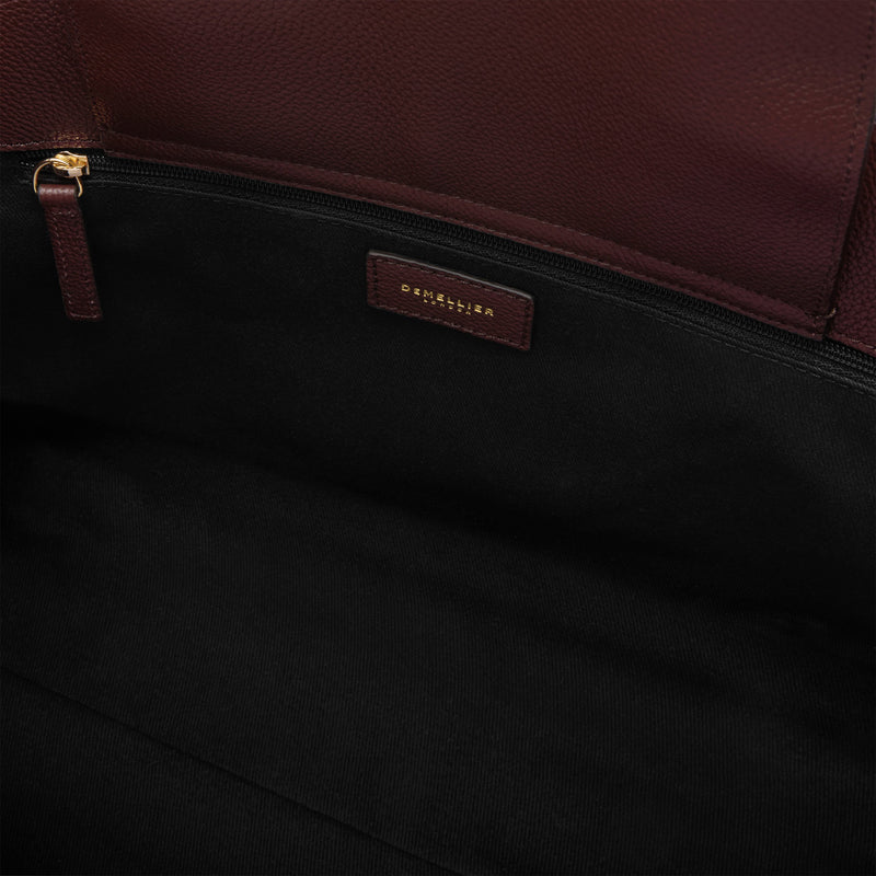 DeMellier The Midi Hudson burgundy small grain