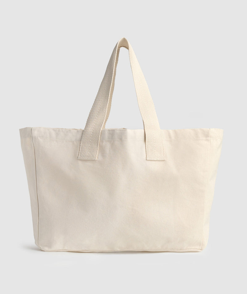 Gymshark Weight Plate Oversized Tote Oat White