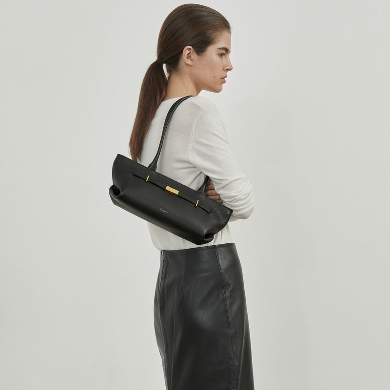 DeMellier The New York Shoulder mocha suede & mocha smooth