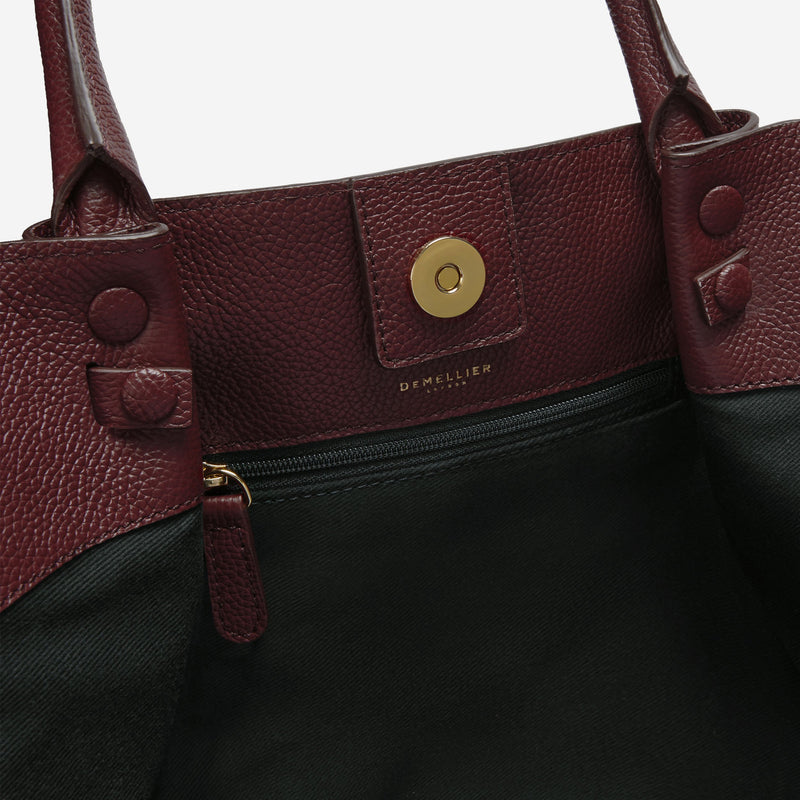 DeMellier The Midi New York burgundy small grain
