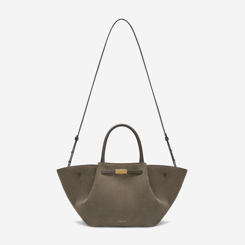 DeMellier The Midi New York deep olive suede & deep olive smooth