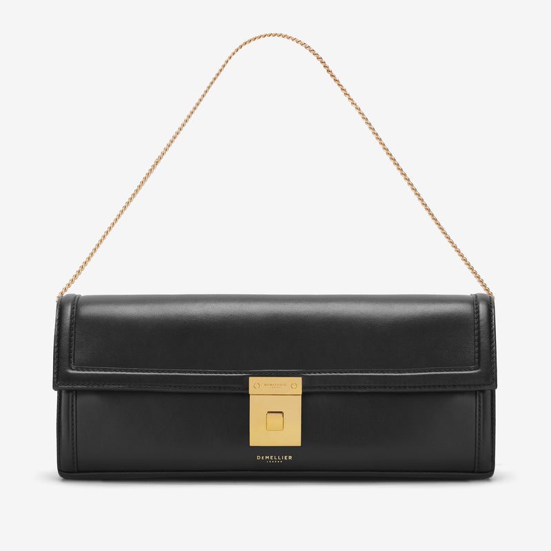 DeMellier The Paris Clutch black smooth