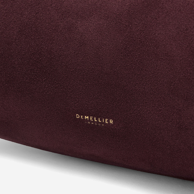 DeMellier The Midi Miami burgundy suede & burgundy smooth