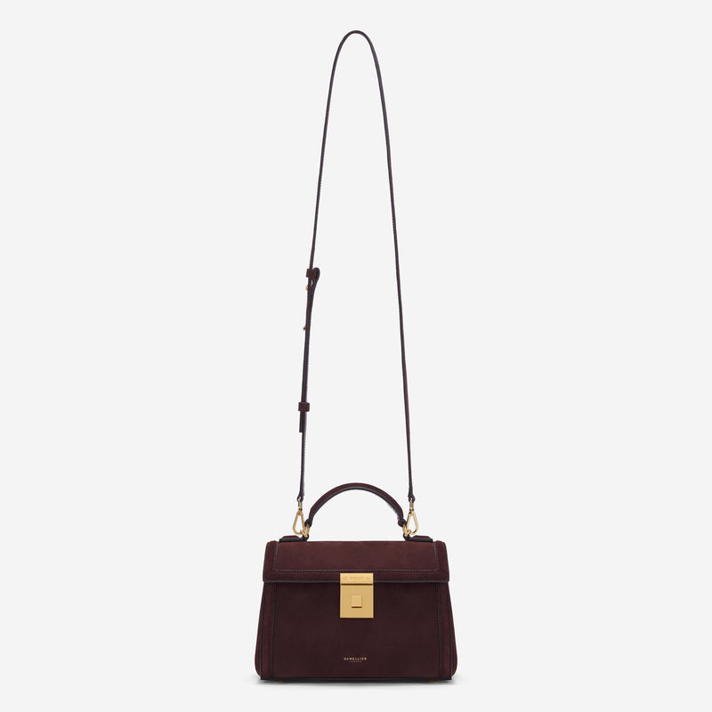 DeMellier The Paris burgundy suede