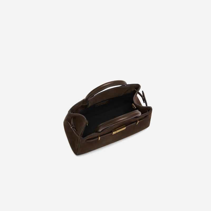 DeMellier The Small Hudson mocha suede & mocha smooth