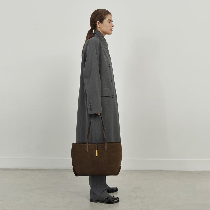 DeMellier The Tokyo Tote mocha suede & mocha smooth