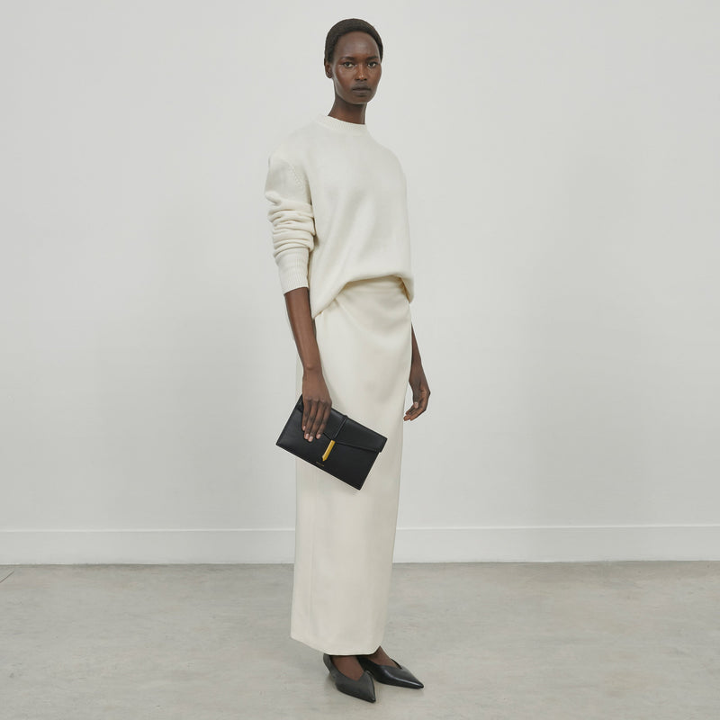 DeMellier The Tokyo Clutch off-white smooth