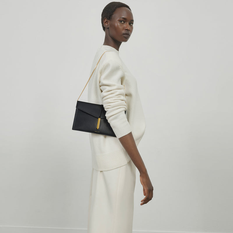 DeMellier The Tokyo Clutch burgundy smooth