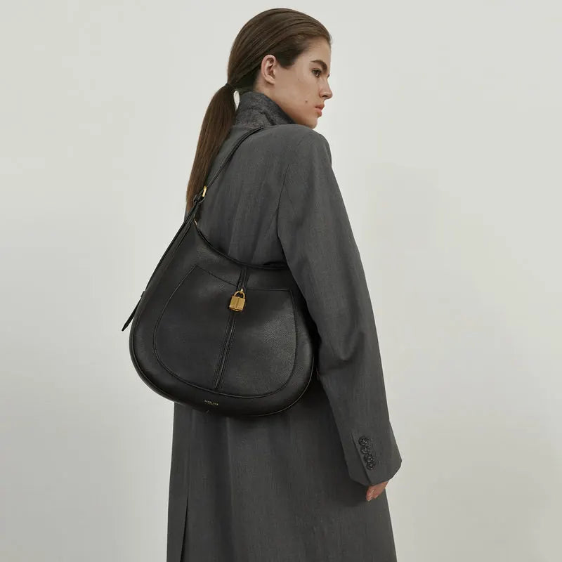 DeMellier The Siena Hobo off-white small grain