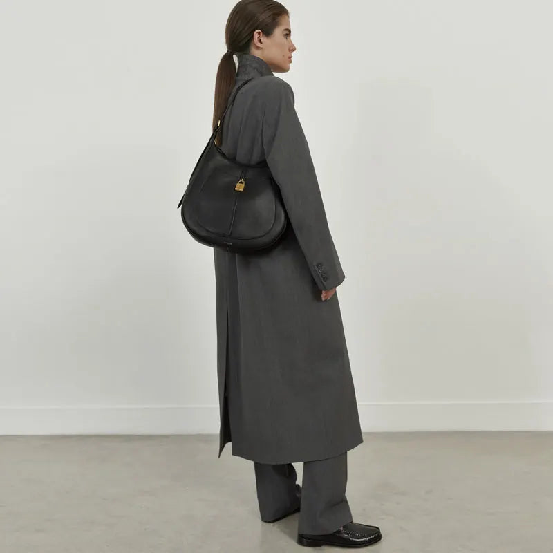 DeMellier The Siena Hobo off-white small grain