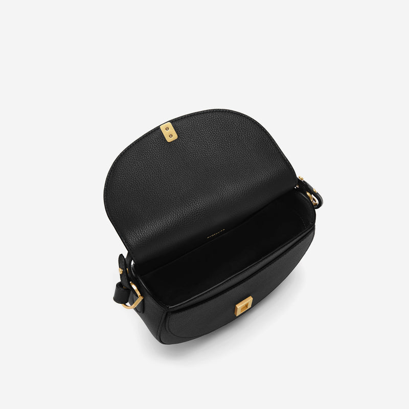 DeMellier The Siena Saddle black small grain