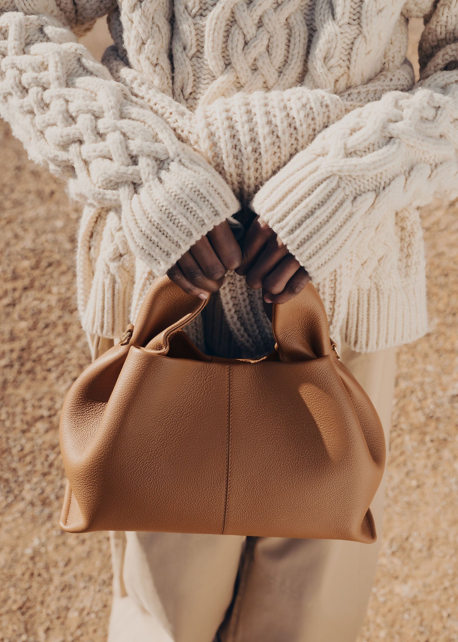 Polene Numero Neuf Textured Camel