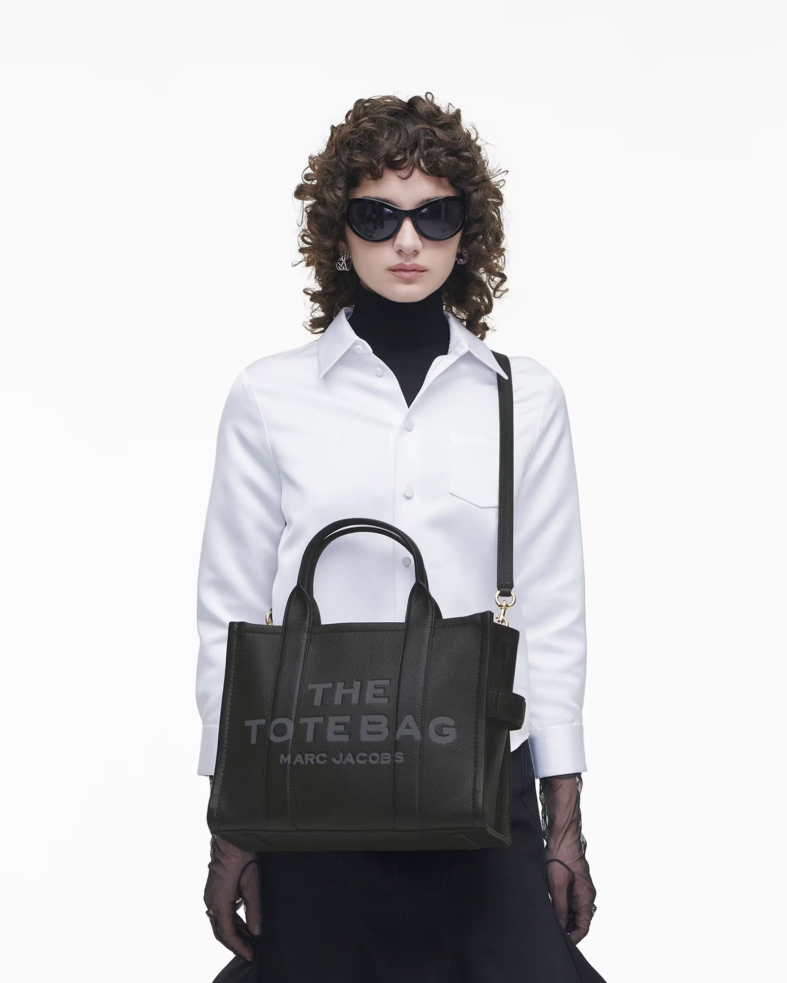 Marc Jacobs Marc Jacobs The Leather Medium Tote Bag Black Black
