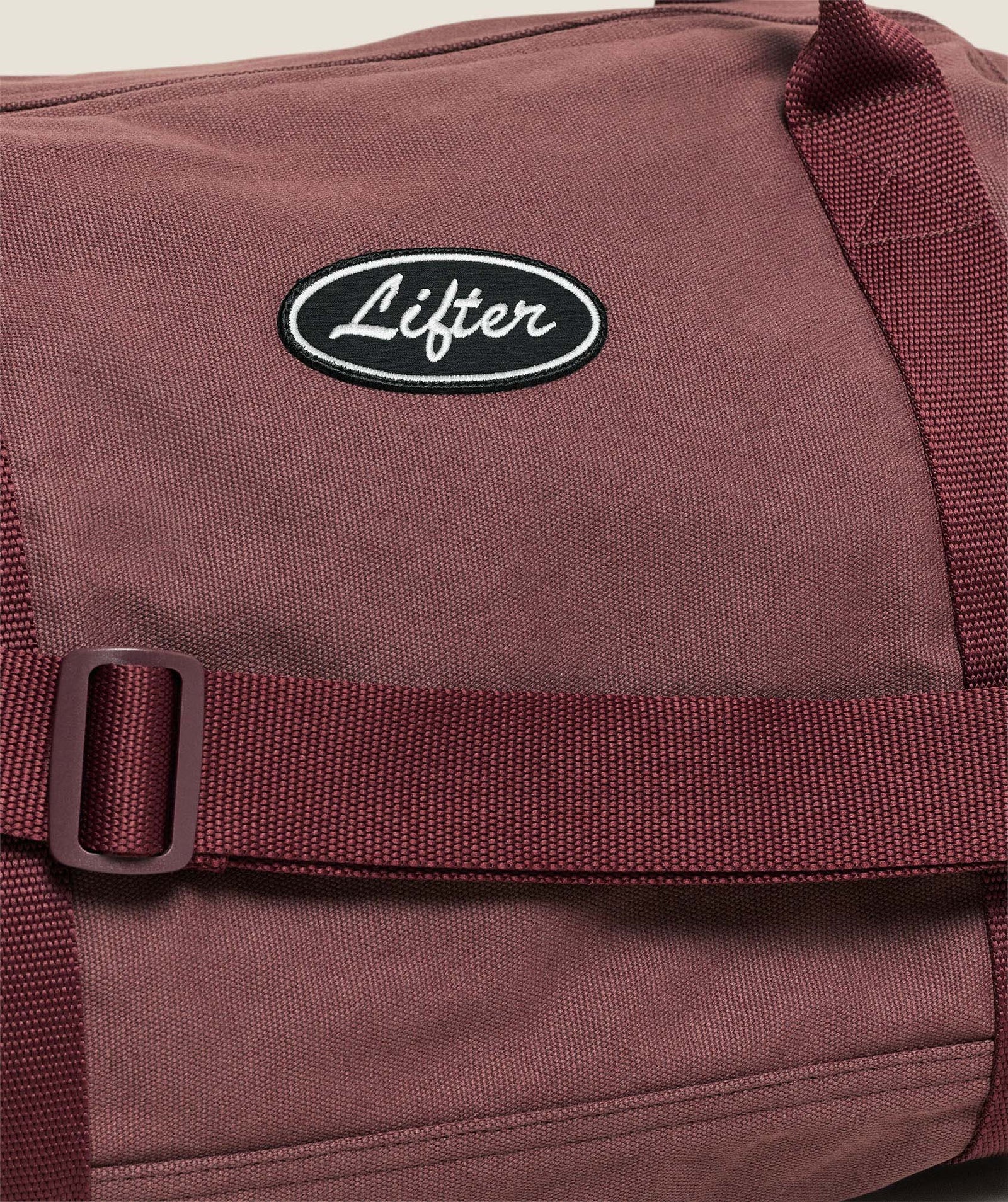 Women's Gymshark Strength Dept Canvas Duffle Bag Burgundy Brown