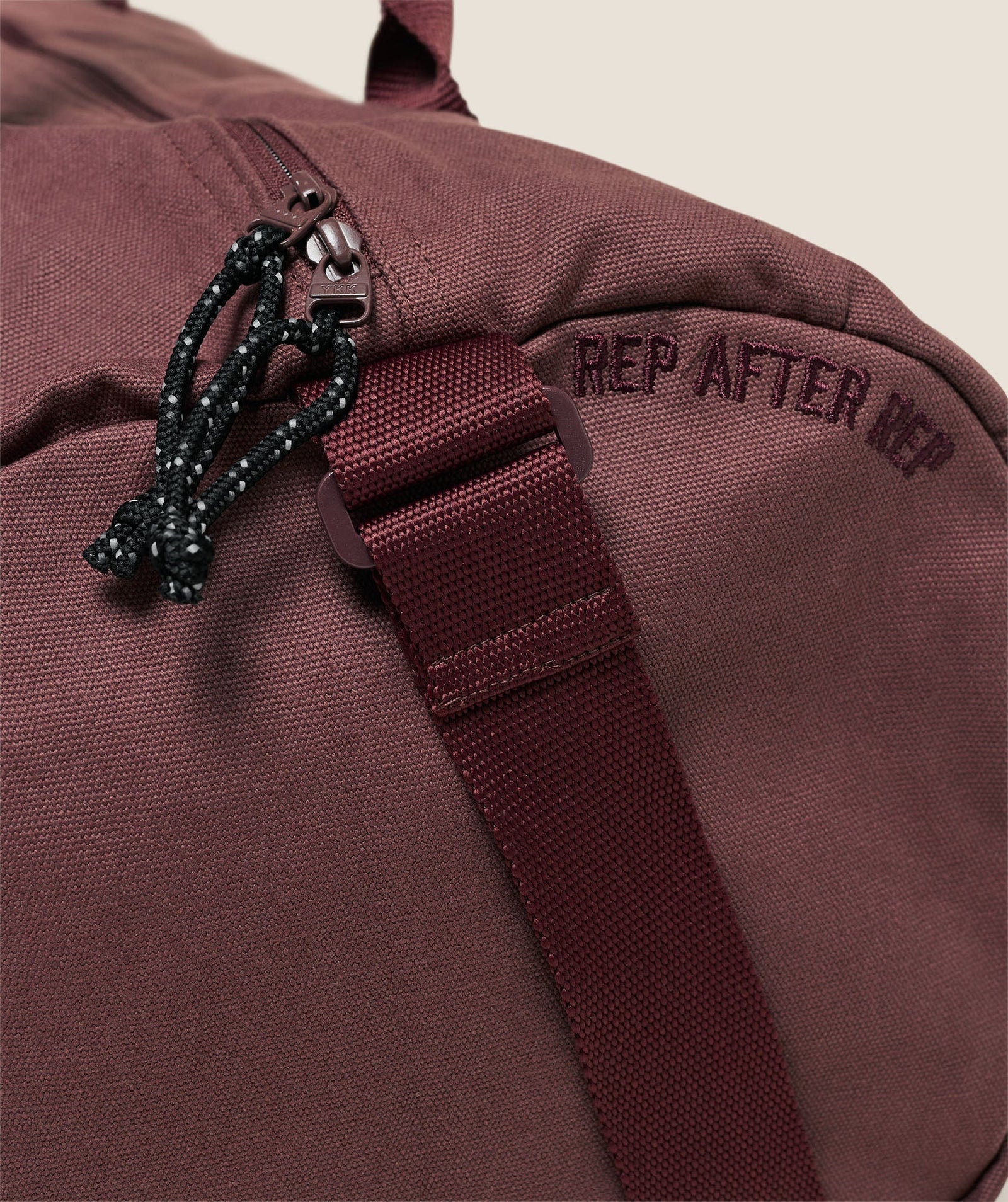 Women's Gymshark Strength Dept Canvas Duffle Bag Burgundy Brown