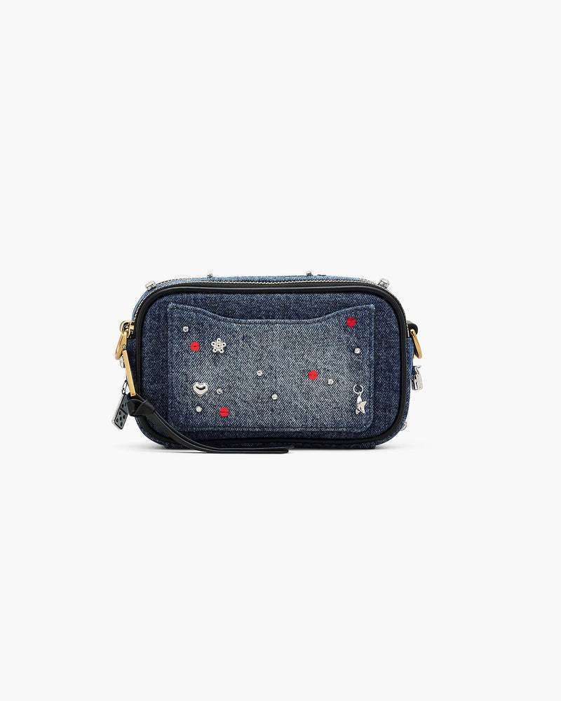 Marc Jacobs Marc Jacobs The Trinket Charm Denim Snapshot Medium Wash Multi Medium Wash Multi