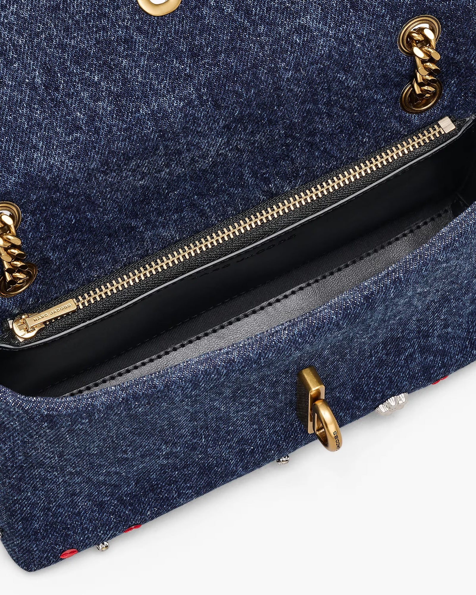Marc Jacobs Marc Jacobs The Trinket Charm Denim Dual Chain Mini Bag Medium Wash Multi Medium Wash Multi