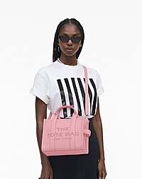 Marc Jacobs Marc Jacobs The Leather Small Tote Bag Ribbon Pink Ribbon Pink