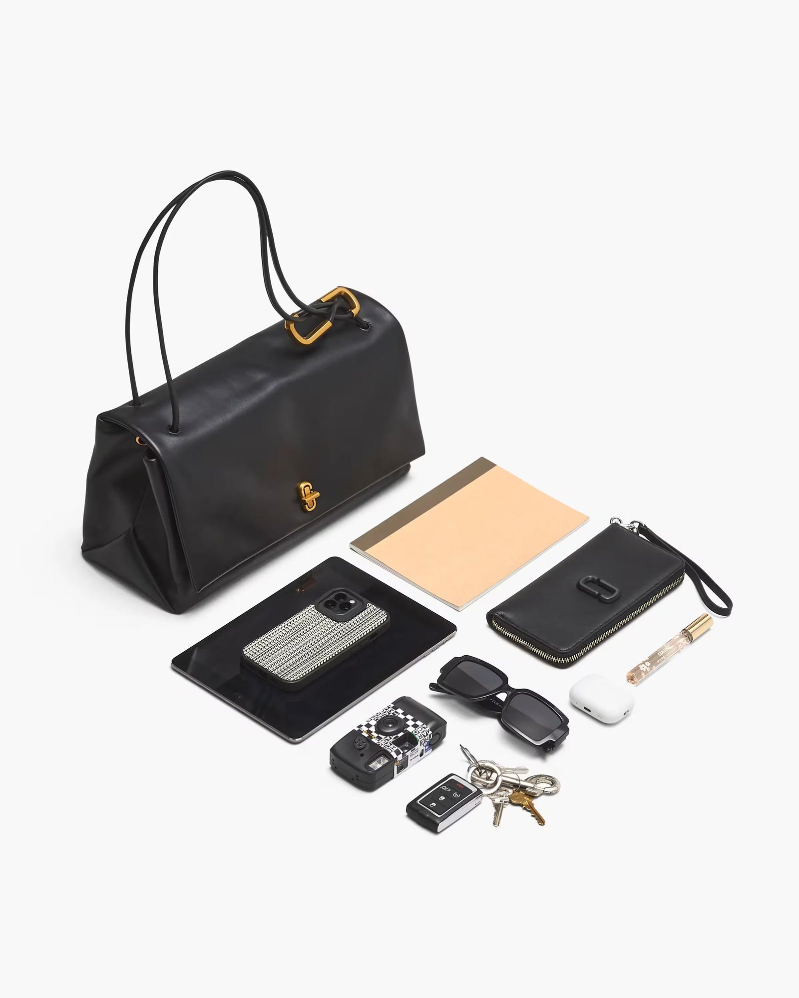 Marc Jacobs Marc Jacobs The Suede Large Dual Dark Plum Dark Plum