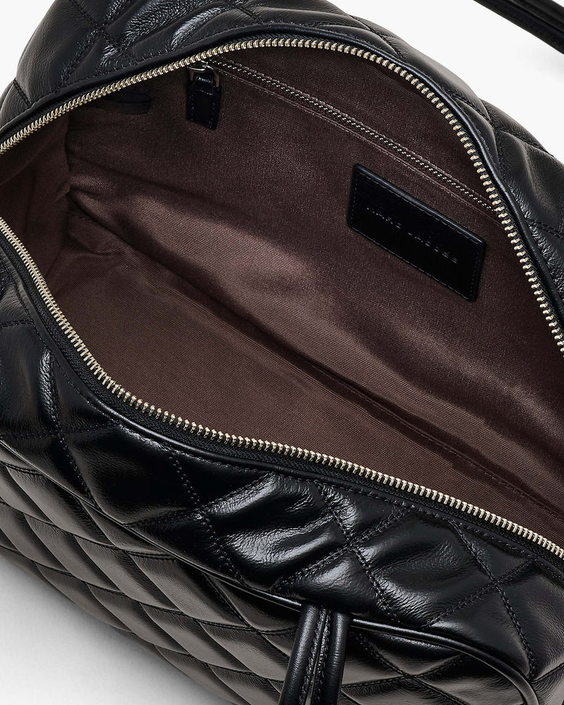 Marc Jacobs Marc Jacobs The Quilted Leather Dual Satchel Black Black