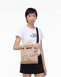 Marc Jacobs Marc Jacobs The Daisy Doodle Canvas Small Tote Bag Beige Multi Beige Multi