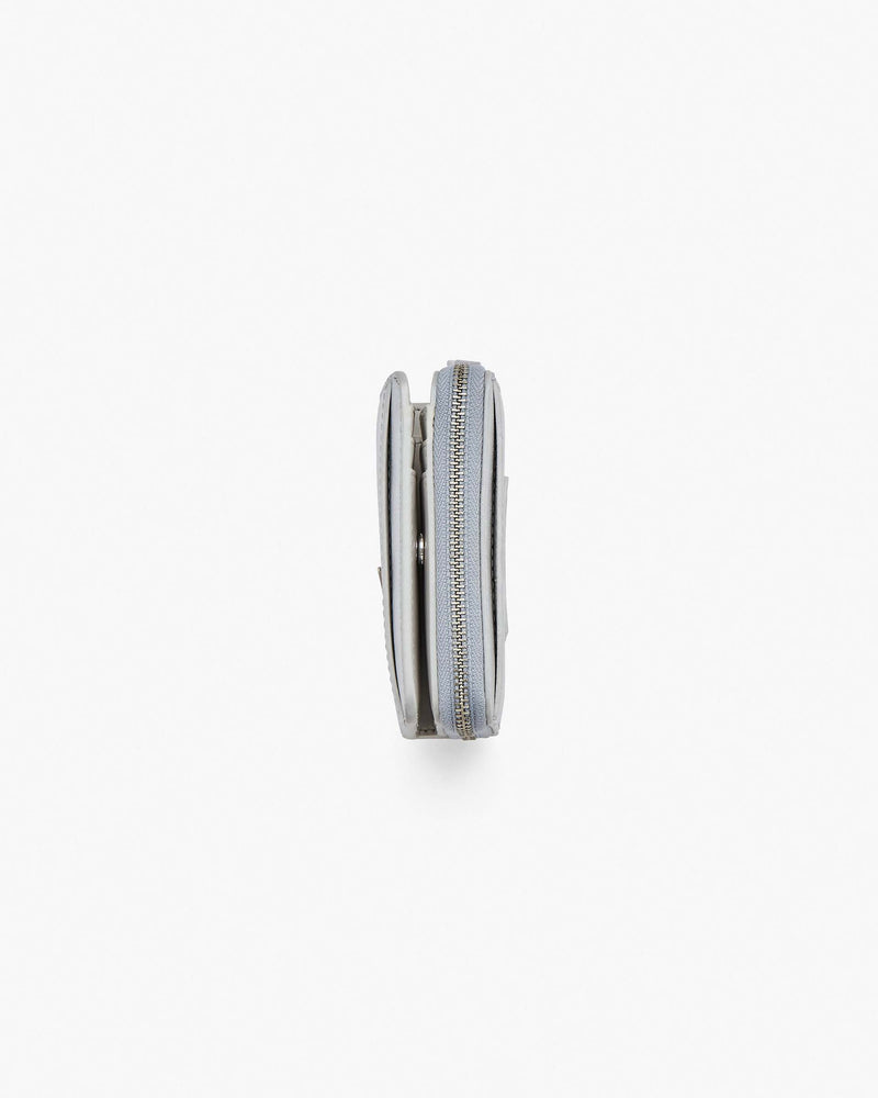 Marc Jacobs Marc Jacobs The Metallic Leather Mini Compact Wallet Metallic Silver Metallic Silver