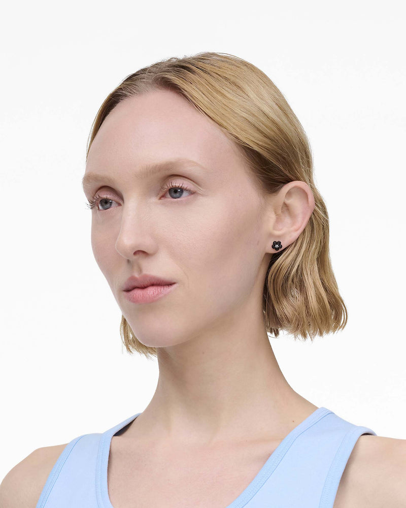 Marc Jacobs Marc Jacobs The Daisy Pave Earrings Black/Crystal Black/crystal