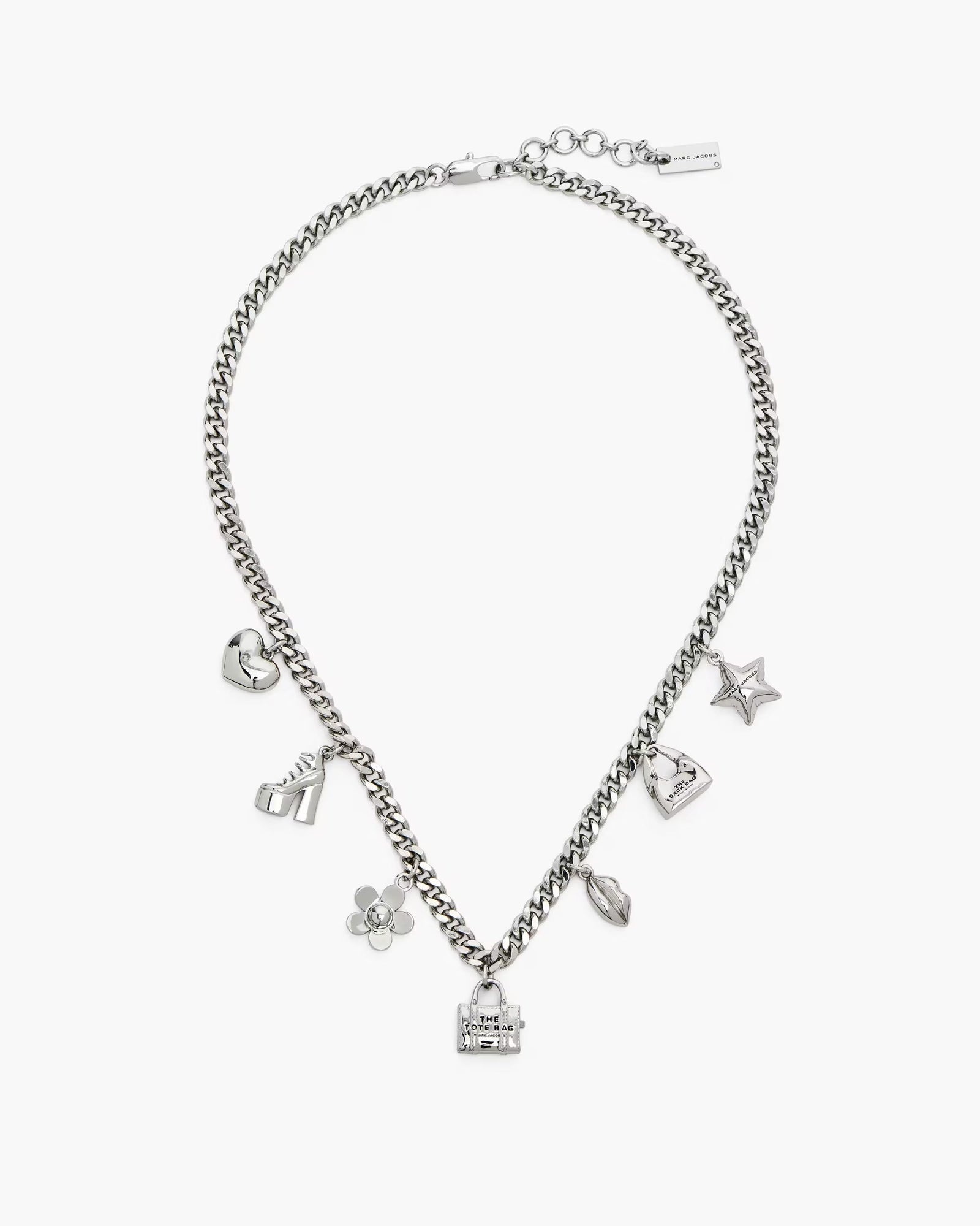 Marc Jacobs Marc Jacobs The Mini Icon Charm Necklace Light Antique Silver Light Antique Silver