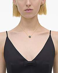 Marc Jacobs Marc Jacobs The Button Pendant Necklace Gold/Black Gold/black