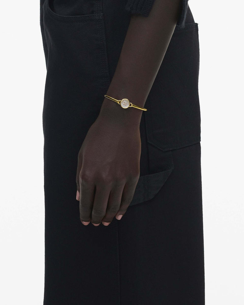 Marc Jacobs Marc Jacobs The Button Hinge Bracelet Gold/Cream Gold/cream