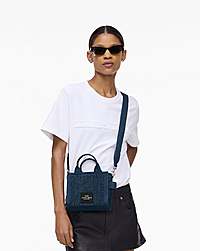 Marc Jacobs Marc Jacobs The Crystal Denim Crossbody Tote Bag Dark Wash Crystal Dark Wash Crystal