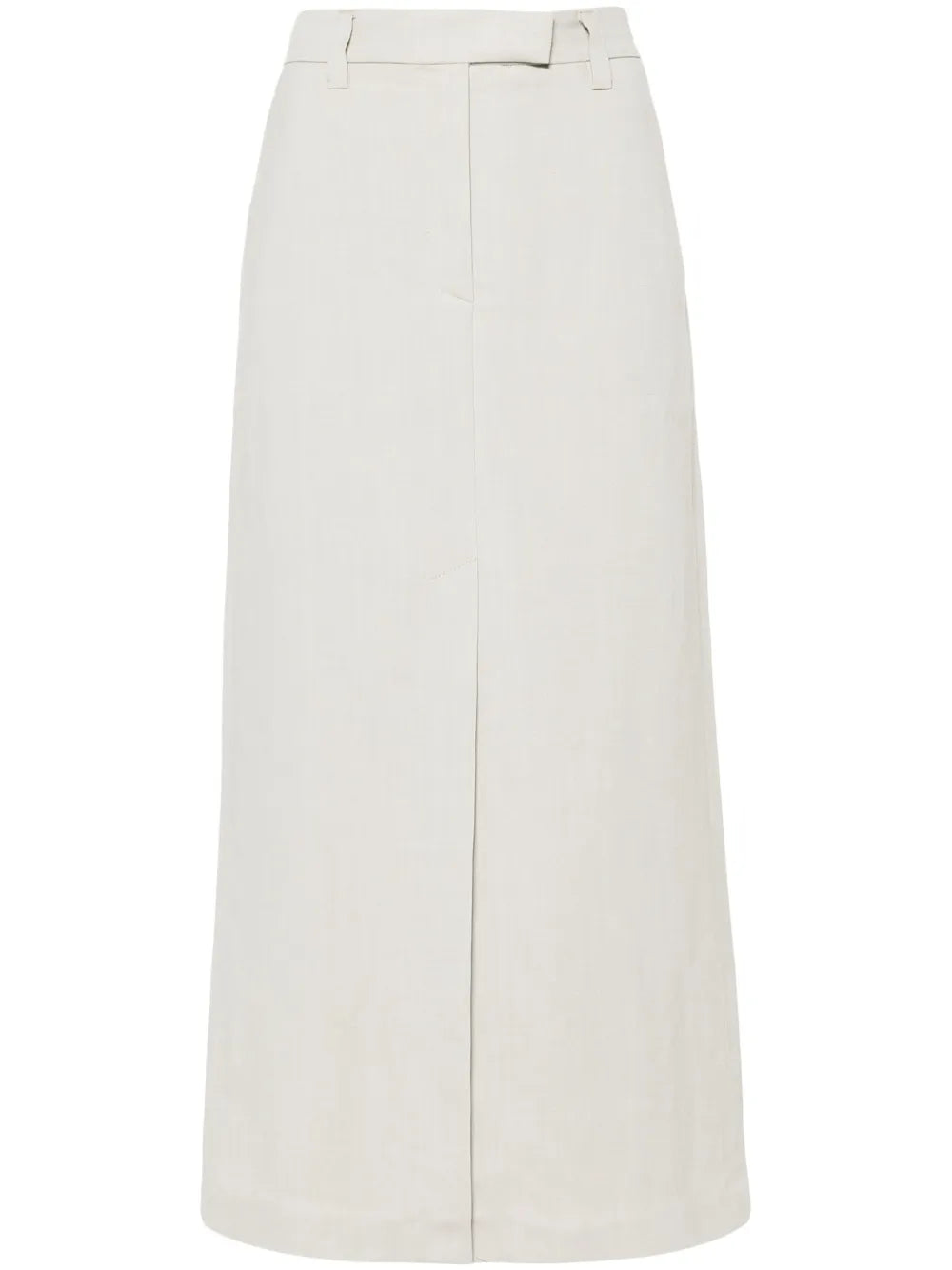 Fluid twill maxi skirt