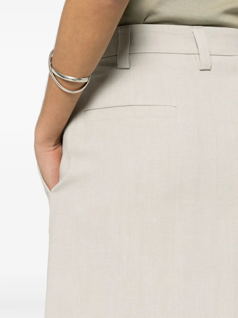 Fluid twill maxi skirt