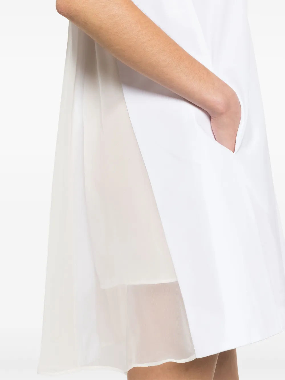 pleated mini dress
