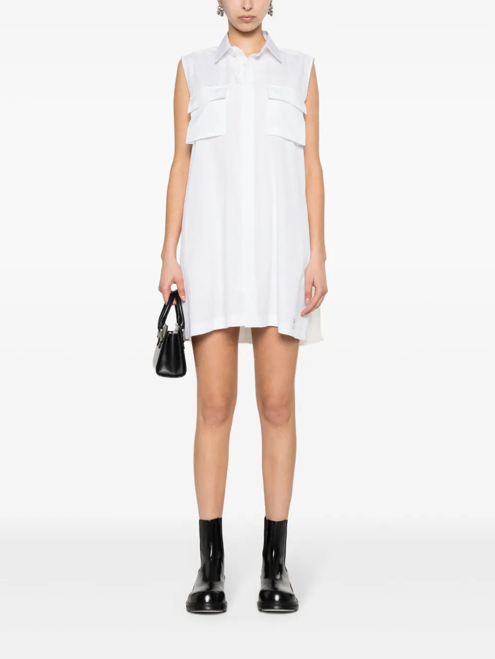 pleated mini dress