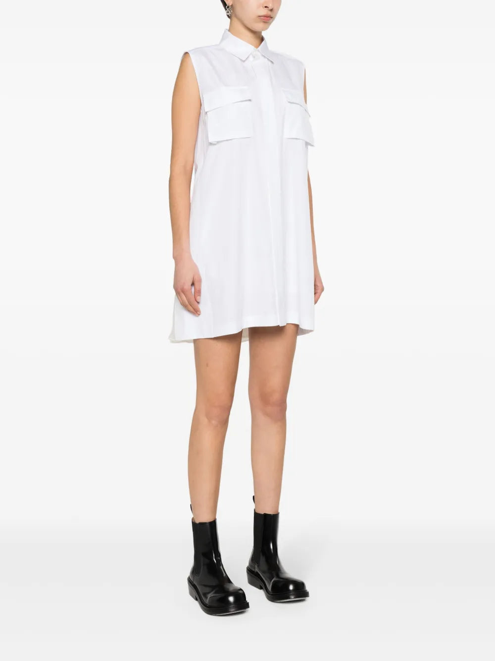 pleated mini dress