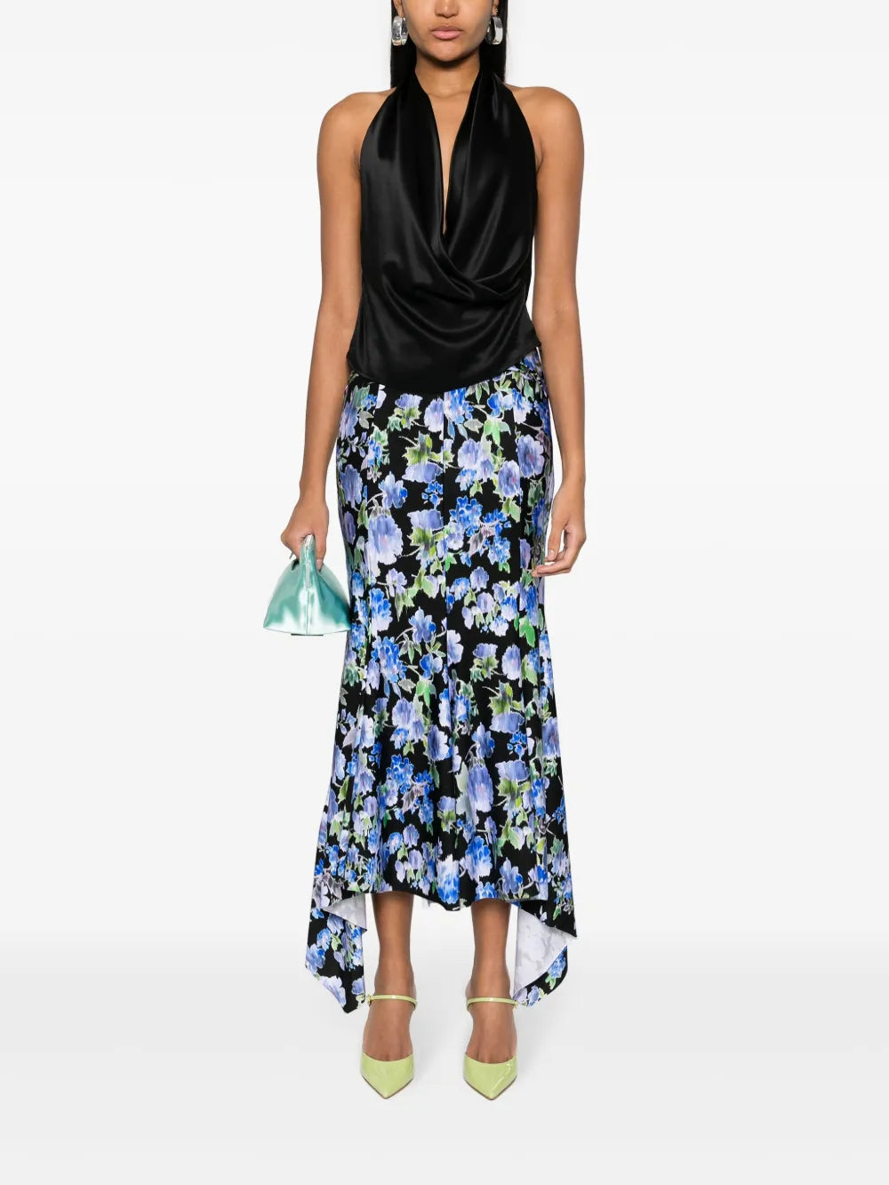 Floral Print Midi Skirt