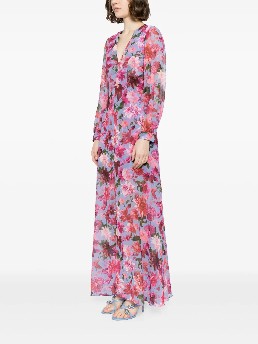 Penny floral-print gown