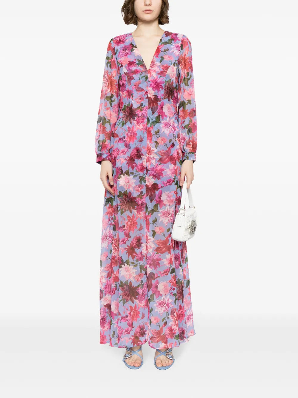 Penny floral-print gown