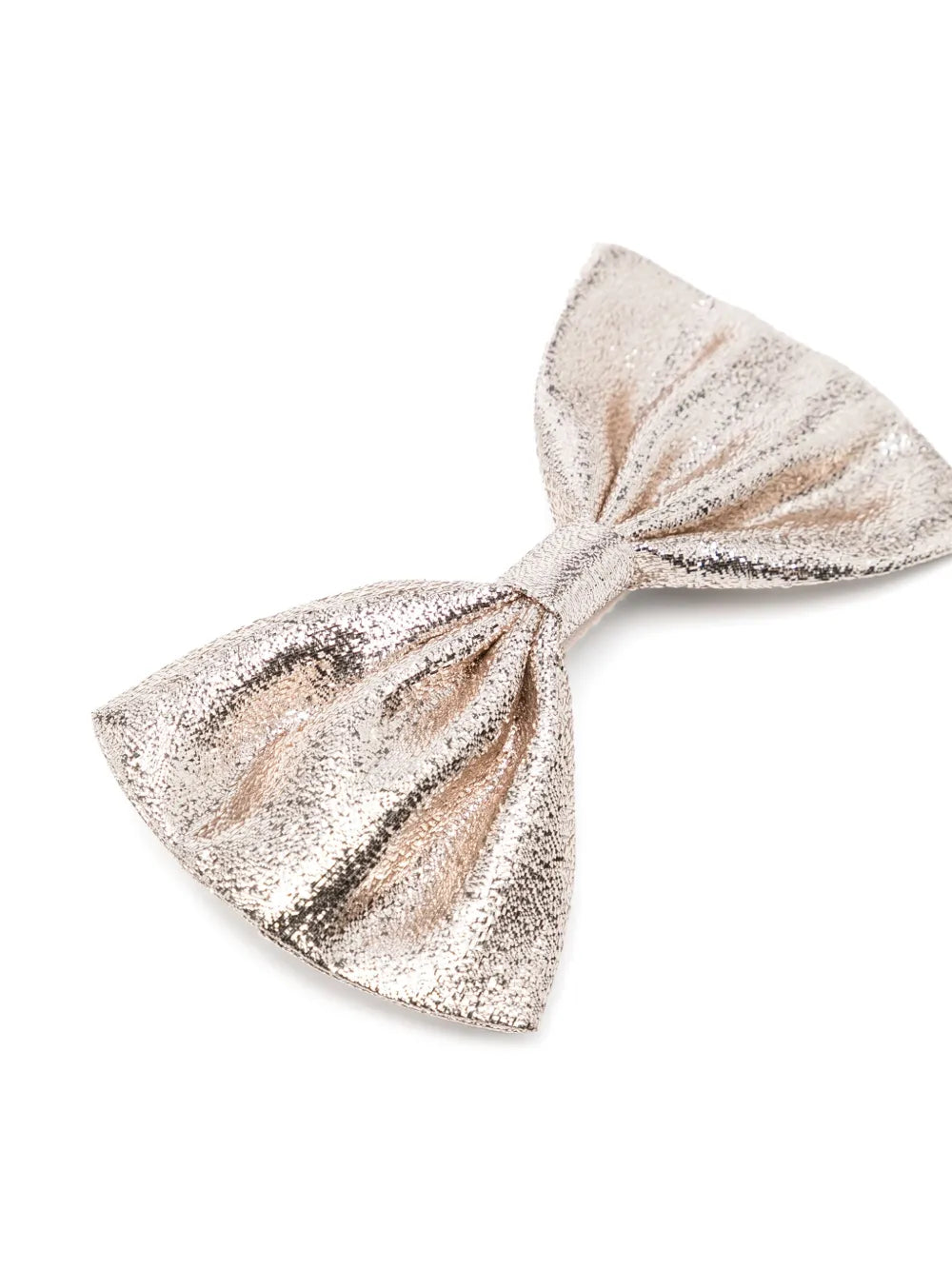 metallic bow hair clip