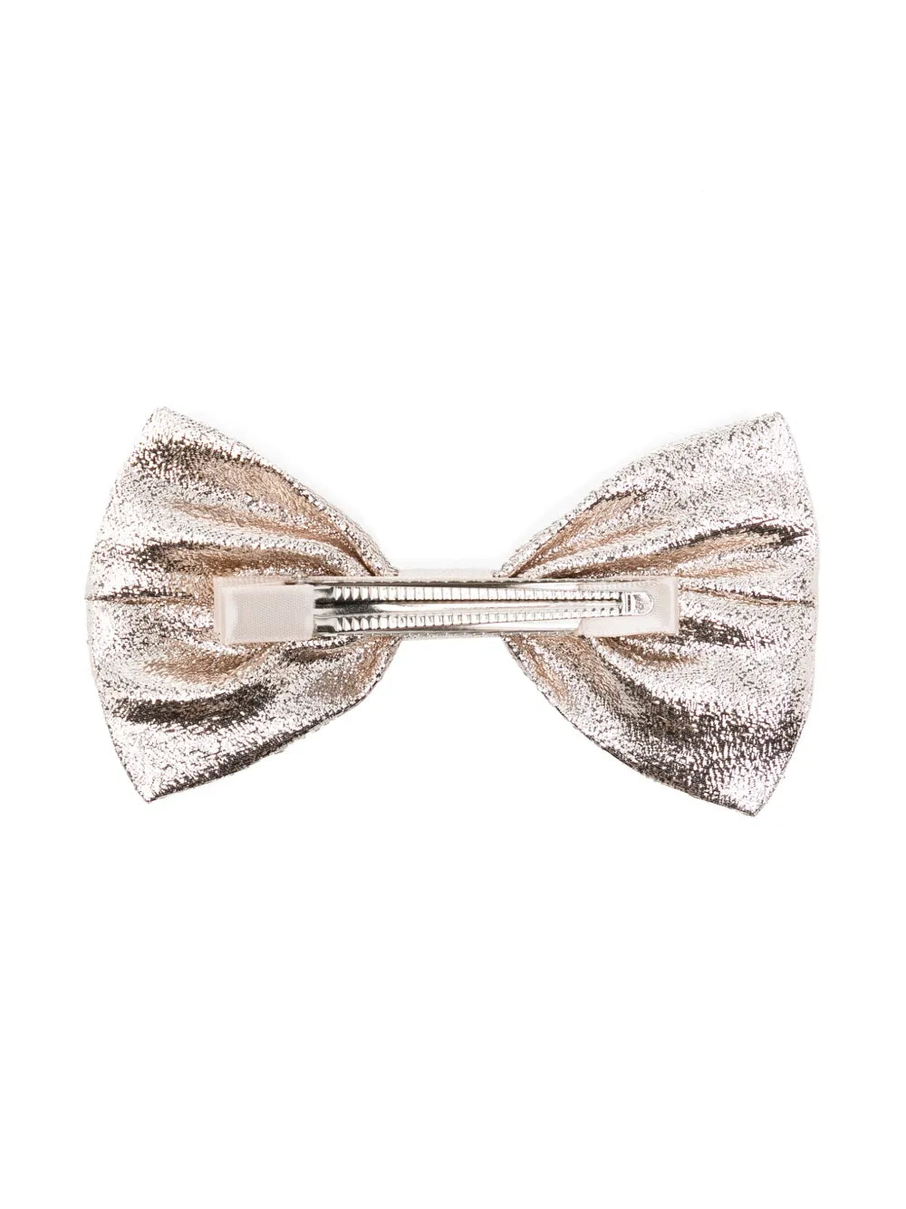metallic bow hair clip